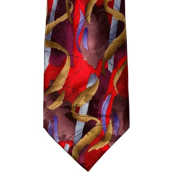 Vtg. J. Garcia Extra Long Silk Tie Wetlands II Collection - 61.5" x 4" - NWT - Picture 2 of 9